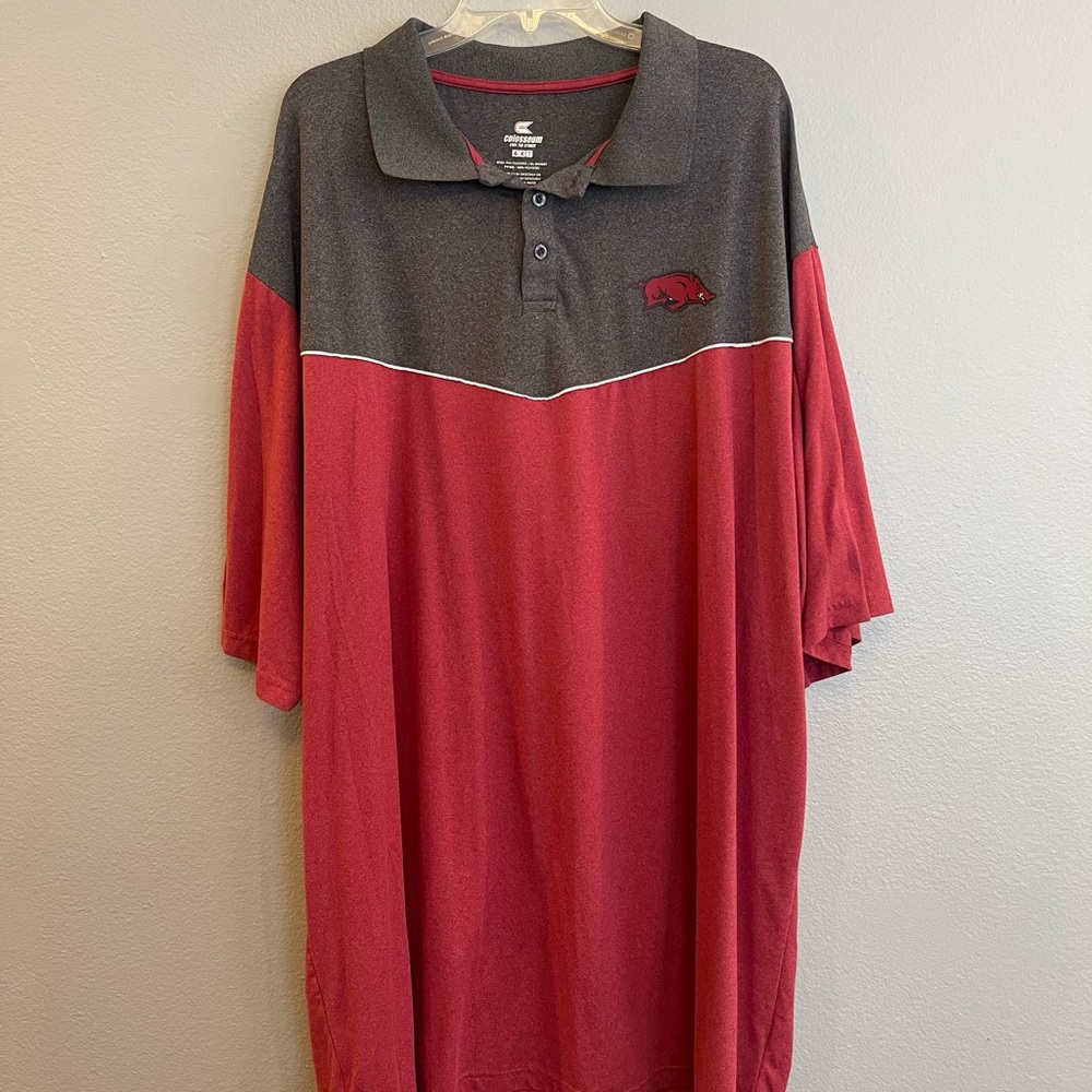 Colosseum Arkansas Razorback Golf Polo in 4XLT - Excellent Used Condition